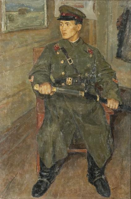 Романов П. П. Портрет лейтенанта Г.П.Баланова. 1943 Романов П. П. Портрет лейтенанта Г.П.Баланова. 1943